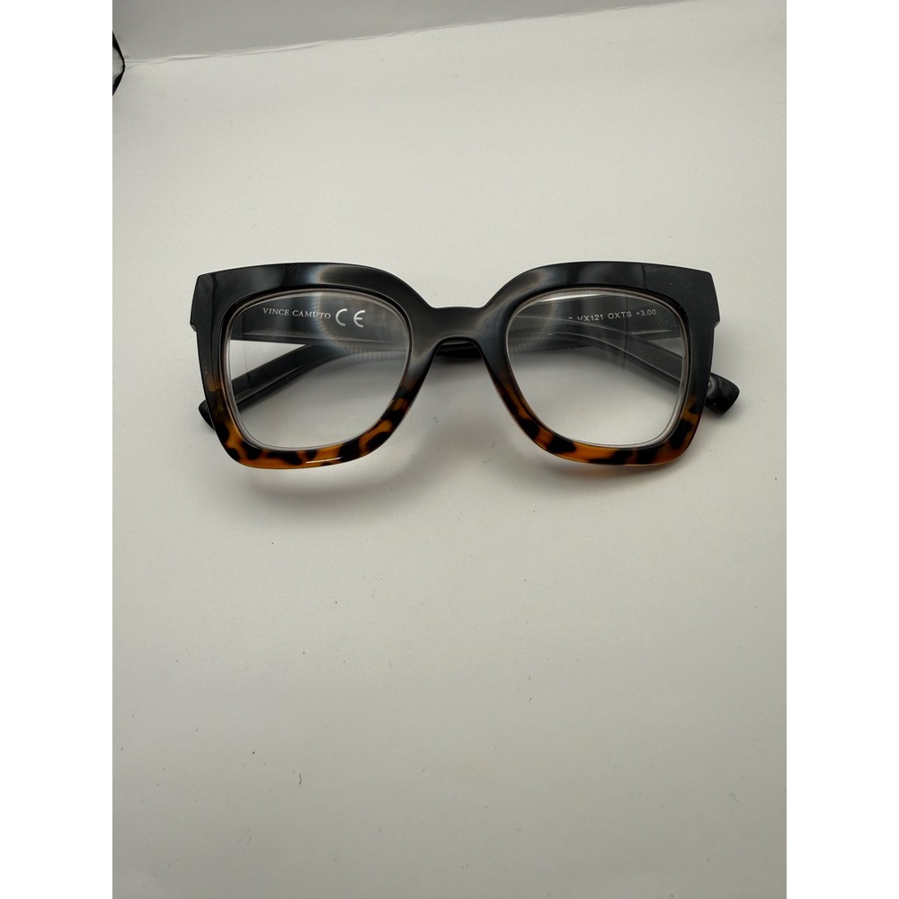Vince Camuto Reading Glasses +3.00 Black Tortoise Square Frame CVCX0401-E VX121